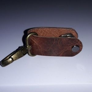 Handmade leather key clip